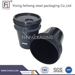 Secchio di plastica nero per lubrificanti ad olio